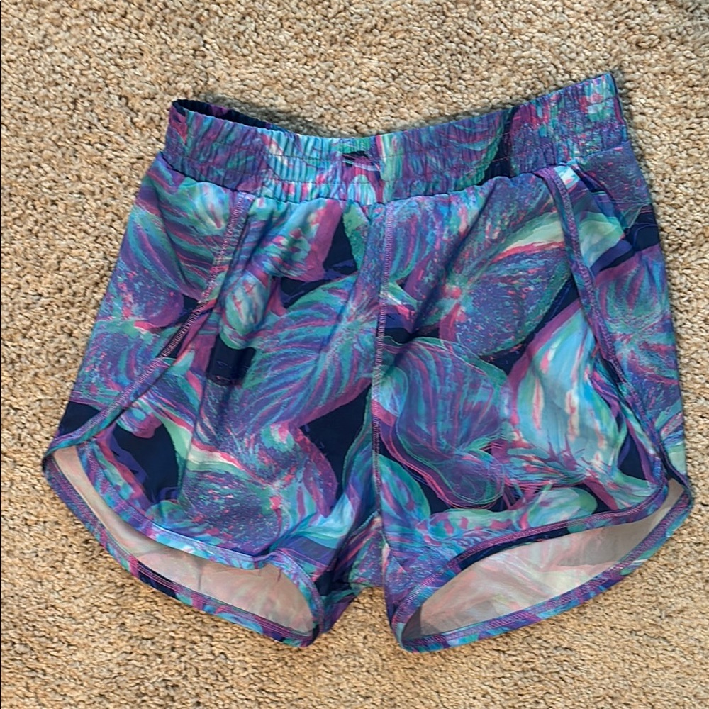 All in Motion Blue and Pink Athletic Shorts Lightweight Elastic Waist